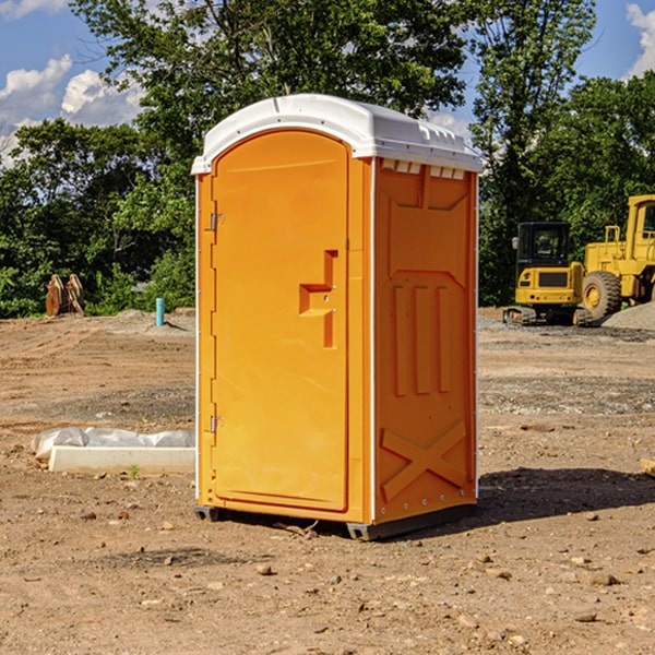 how often are the portable restrooms cleaned and serviced during a rental period in Ladonia TX